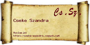 Cseke Szandra névjegykártya